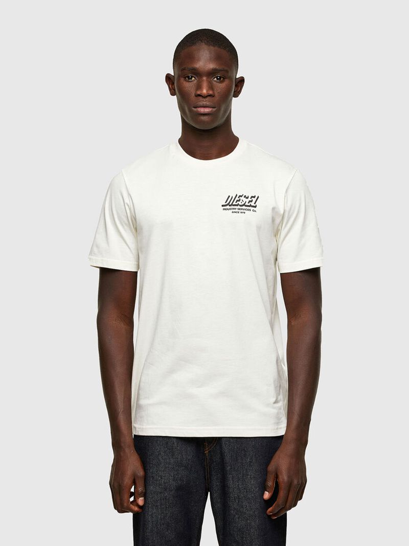 Camisetas Diesel T-Just-A33 Homem - Branco YZHMI-1639